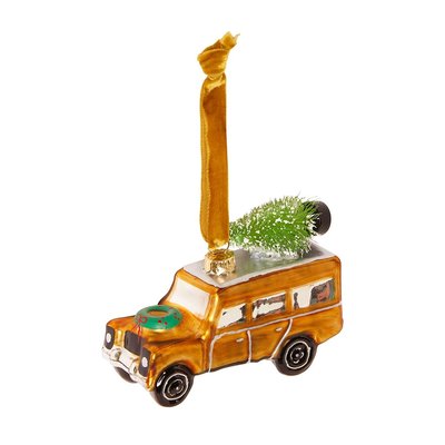 Talking Tables Christmas decoration 4x4 Car gold