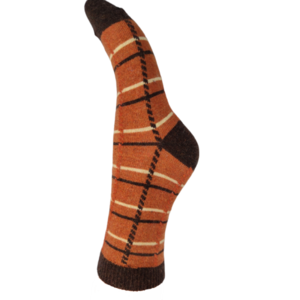 Joya Socken Wollmix Criss Cross brown