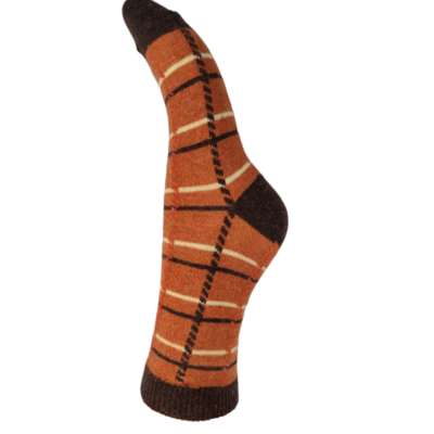 Joya Socks Woolmix Criss Cross brown