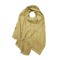 Pure & Cozy Schal Wool Mix Weave Checked yellow