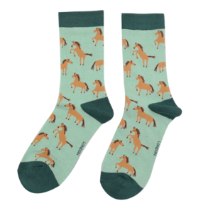 Miss Sparrow Socken Bamboo Wild Horses mint