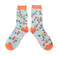 Miss Sparrow Socken Bamboo Christmas Lights duck egg