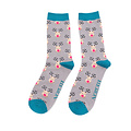 Miss Sparrow Männer-Socken Bamboo Reindeer grey