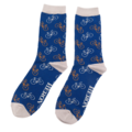 Miss Sparrow Mens Socks Bamboo Little Bikes navy