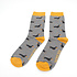 Miss Sparrow Mens Socks Bamboo Little Sausage Dogs grey