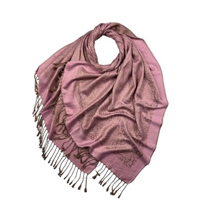 M&K Collection Scarf Pashimina Paisley pink