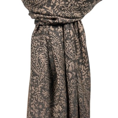 M&K Collection Scarf Pashimina Paisley black