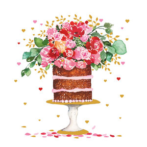 Paperproducts Design Papierservietten Cake & Flowers