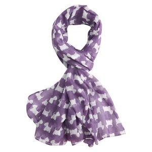 M&K Collection Scarve Mini Scottie purple