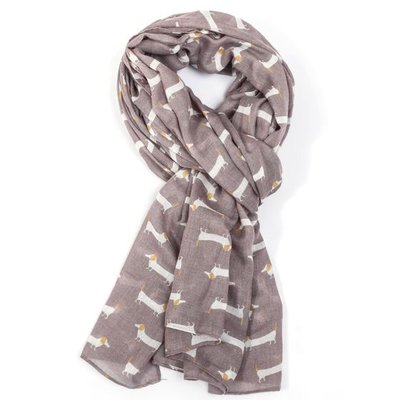 M&K Collection Scarve Cute Dogs mink