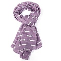 M&K Collection Schal Cute Dogs purple