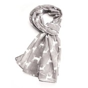M&K Collection Scarve Dogs grey