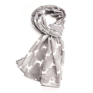 M&K Collection Schal Dogs grey