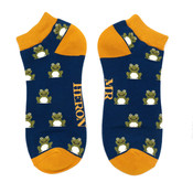 Miss Sparrow Trainer Mens Socks Bamboo Frogs navy