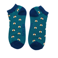 Miss Sparrow Trainer Männer-Socken Bamboo Bees teal