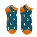 Miss Sparrow Trainer Männer-Socken Bamboo Little Penguis teal