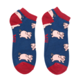 Miss Sparrow Trainer Männer-Socken Bamboo Piglets navy