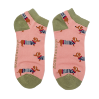 Miss Sparrow Trainer Socken Bamboo Parisian Pups dusky pink