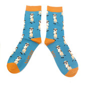 Miss Sparrow Mens Socks Bamboo Meerkats blue