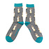 Miss Sparrow Mens Socks Bamboo Meerkats grey