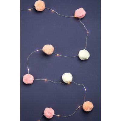 Talking Tables Lightstring Pom Pom pink