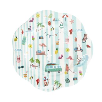 Overbeck and Friends Melamine plate Beach Life small