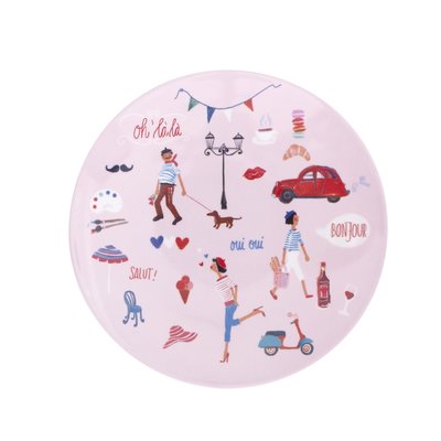 Overbeck and Friends Melamine plate Bonjour mini