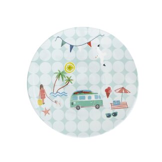 Overbeck and Friends Melamine plate Beach Life mini