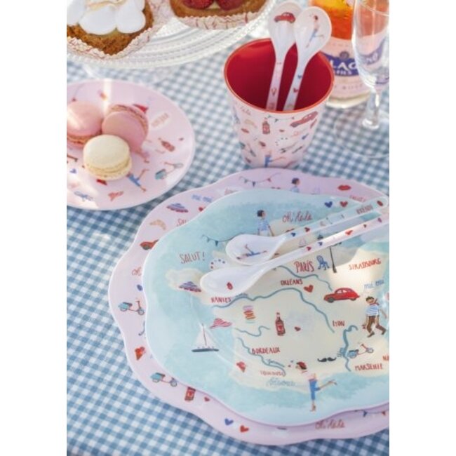 Melamine plate Bonjour small