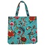 Canvas Bag XL Exotic Flower teal