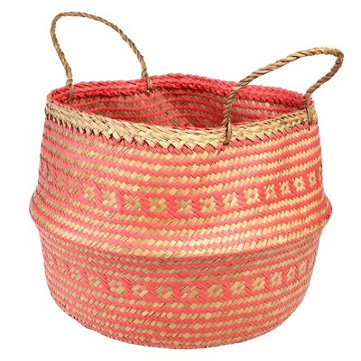 Rex London Basket Seagrass Large coral