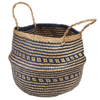 Rex London Basket Seagrass Large navy