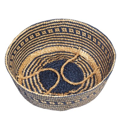 Rex London Basket Seagrass Large navy