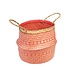 Rex London Basket Seagrass Small coral