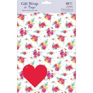 Otter House Geschenkpapier & Anhänger Roses