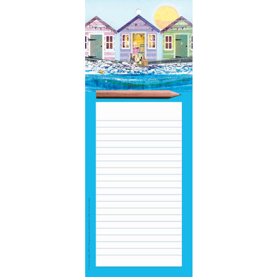 Otter House Magnetic Memo Pad Beach Huts