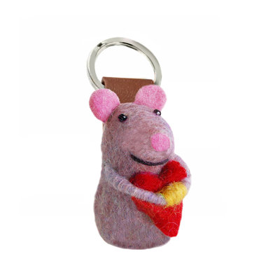 Sweetee Key ring felt animals Heart assorti