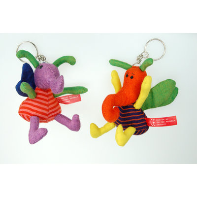 Key ring Bees assorti