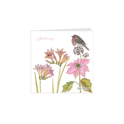 Otter House Notecard Pack Square Robin & Blue Tit