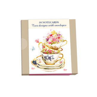 Otter House Notecard Pack Square Teacups & Herbs