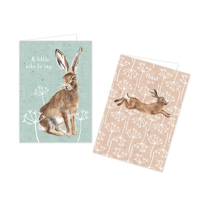 Otter House Notecard Pack A6 RSPB In the Wild Hares