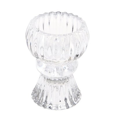 Rex London Candleholder Glass Doubel Ended clear