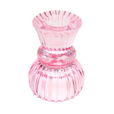 Rex London Candleholder Glass Doubel Ended pink