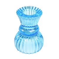 Rex London Candleholder Glass Doubel Ended blue