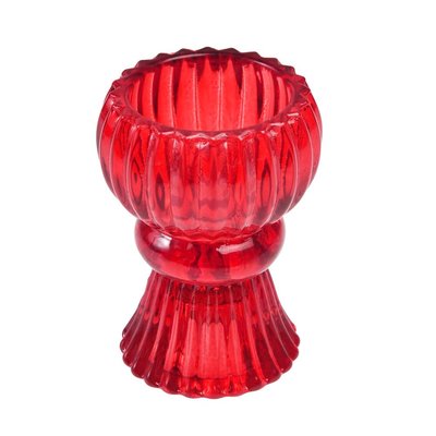 Rex London Candleholder Glass Doubel Ended red