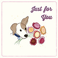 Otter House Card Tommy Dog Just for You