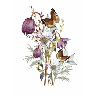 Otter House Karte Botanical Blooms Cerise Flowers