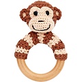 Sindibaba Rassel Holzring Monkey brown (Bio-Baumwolle)