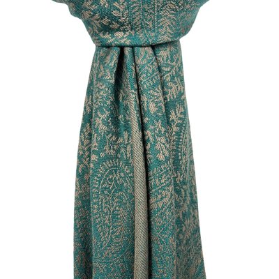 M&K Collection Scarf Pashimina Paisley teal