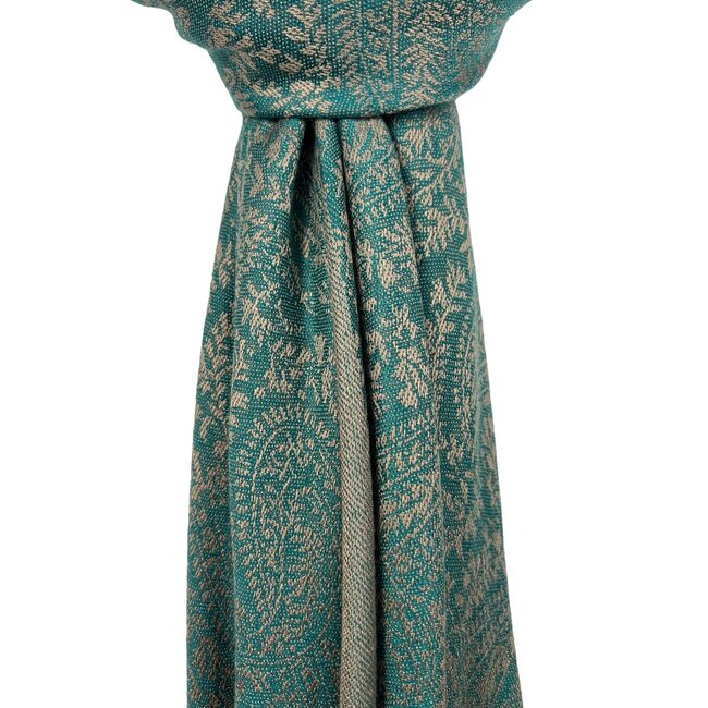 Schal Pashimina Paisley teal